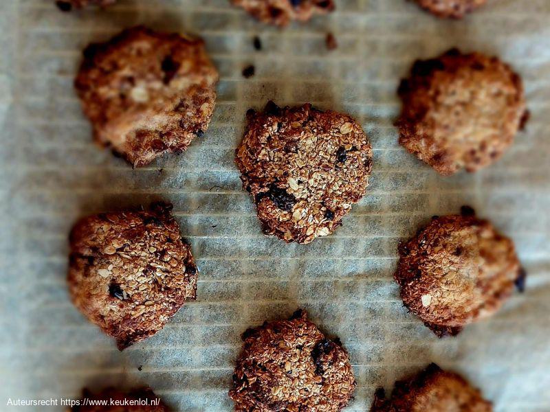 Havermout ontbijt koekjes met gedroogd fruit