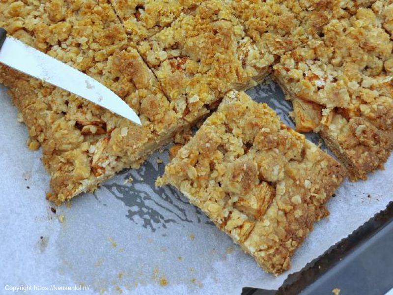 Havermout-plaatkoek met appel