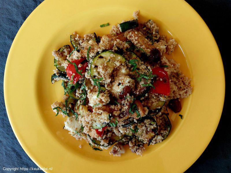 couscous salade met gegrilde groente 