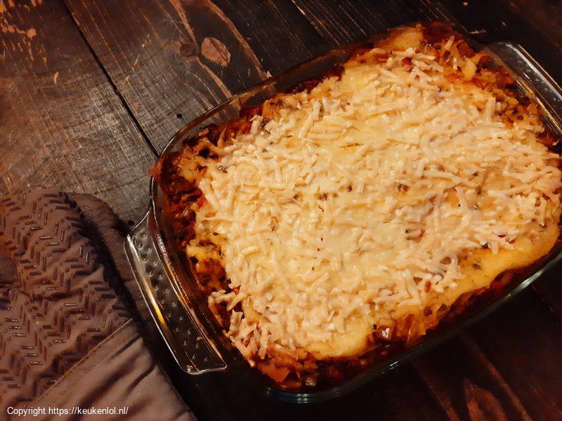 Lasagne met linzen