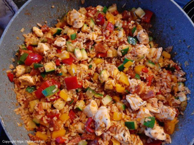Rijst - kip - chorizo 
