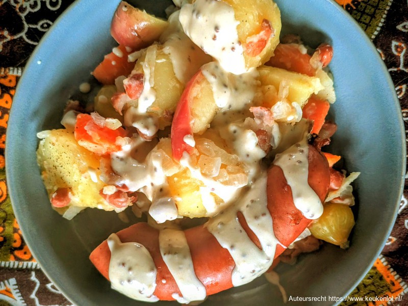 Vijfschaft met mosterdsaus