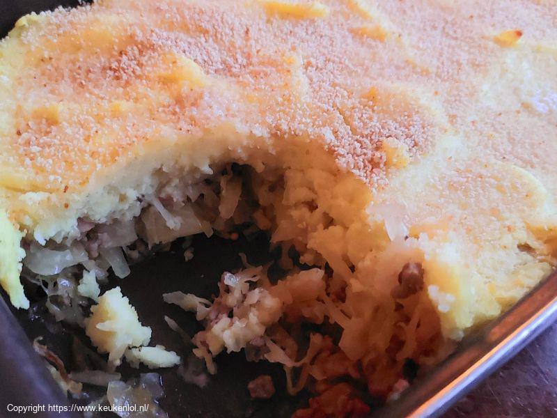 zuurkool ovenschotel