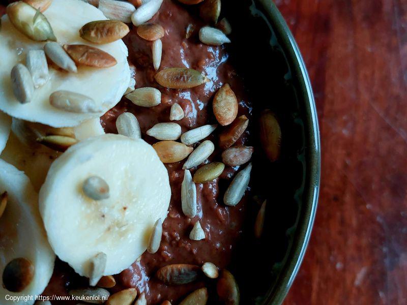 overnight oats met pindakaas