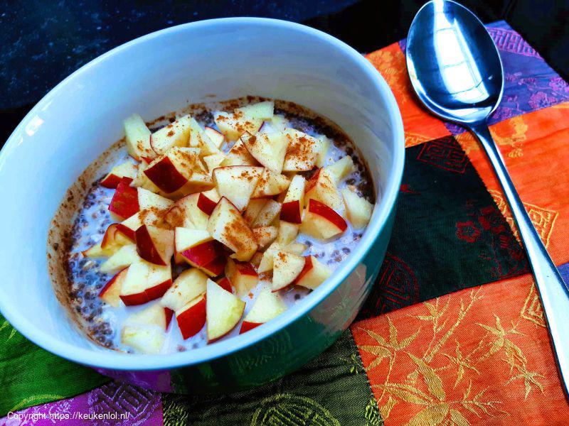 Overnight oats met appel en kaneel