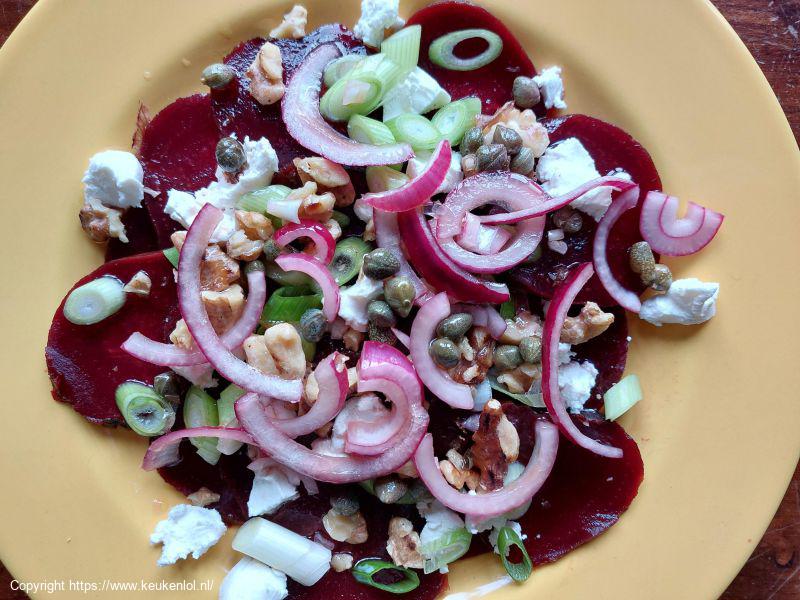 carpaccio van rode bieten